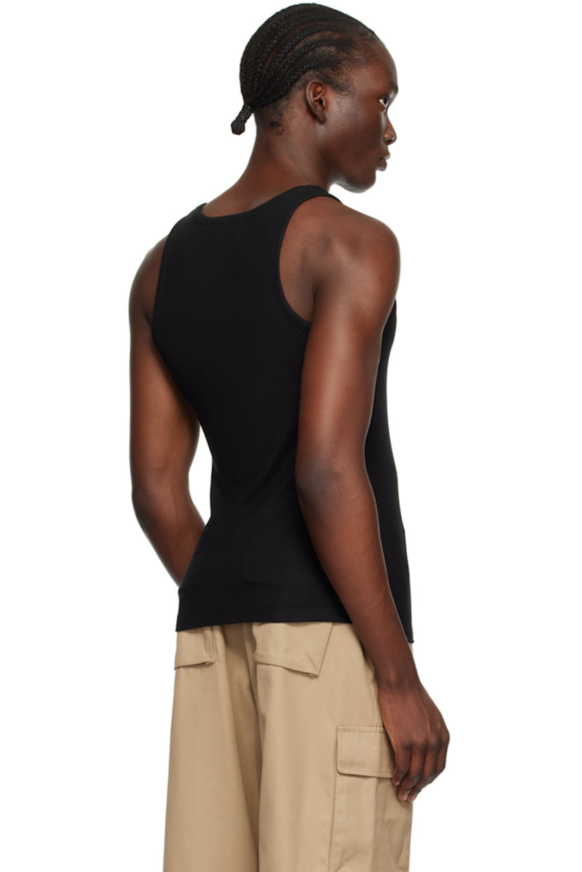 Ribbed stretch cotton jersey tank top.

· Scoop neck
· Logo embroidered at chest

Supplier color: Black