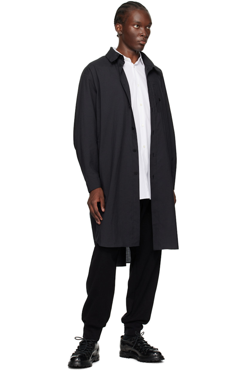 Handcrafted polished leather oxfords in black. 

· Moc toe
· Lace-up closure
· Pull-loop at heel tab
· Suede and grained leather lining
· Stacked leather midsole
· Treaded rubber sole 

Supplier color: Canyon nero