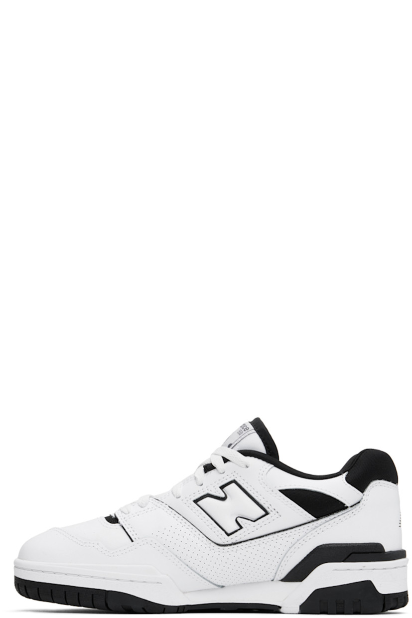 Low-top buffed leather and mesh sneakers in white and black.

· Perforated detailing throughout
· Lace-up closure
· Padded tongue and collar
· Inset logo patch at sides
· Logo embossed at outer side and heel counter
· Mesh lining
· Logo embossed at rubber midsole
· Treaded rubber sole

Supplier color: White/Black