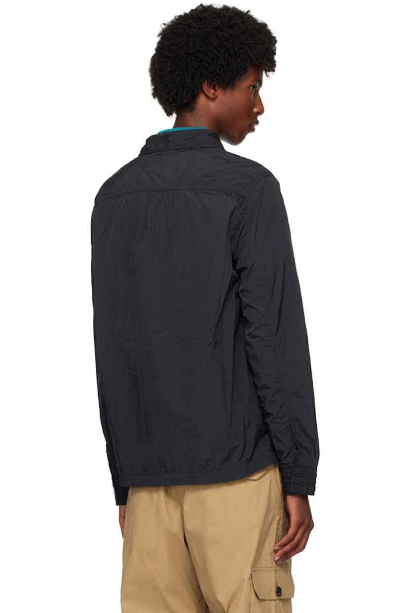 Recycled nylon taffeta jacket.

· Stand collar
· Zip closure 
· Flap and welt pockets at front
· Logo patch embroidered at chest 
· Press stud closure at barrel cuffs

Supplier color: Blacks