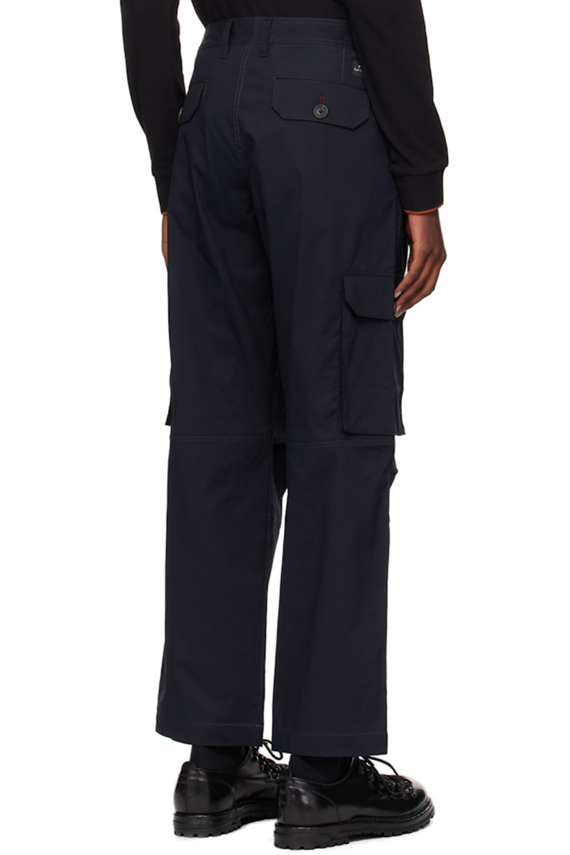 Stretch cotton-blend poplin cargo pants. 

· Belt loops
· Five-pocket styling
· Zip-fly
· Cargo pocket at outseams
· Logo patch at back 
· Contrast stitching in gray and red 

Supplier color: Blues