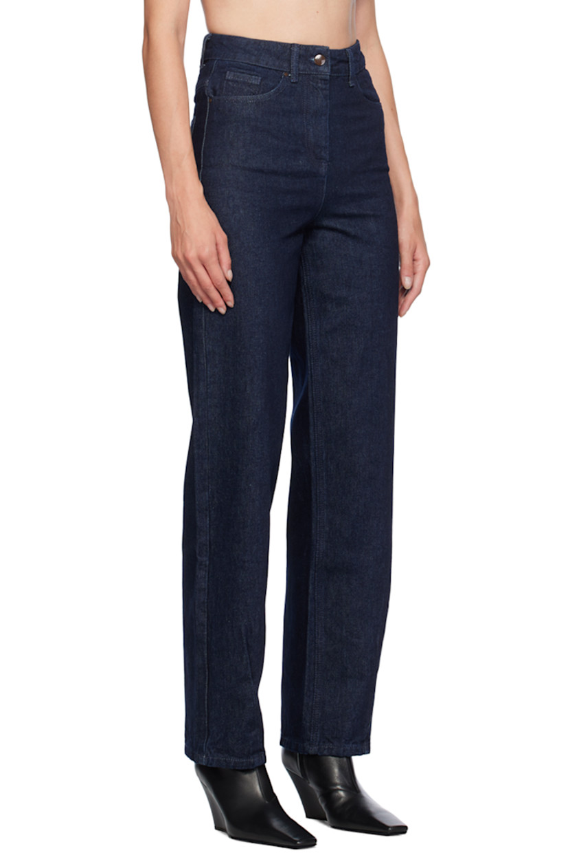 Straight-leg non-stretch denim jeans.

· Belt loops
· Five-pocket styling
· Zip-fly
· Leather logo patch at back waistband
· Enameled hardware 

Supplier color: Profondo