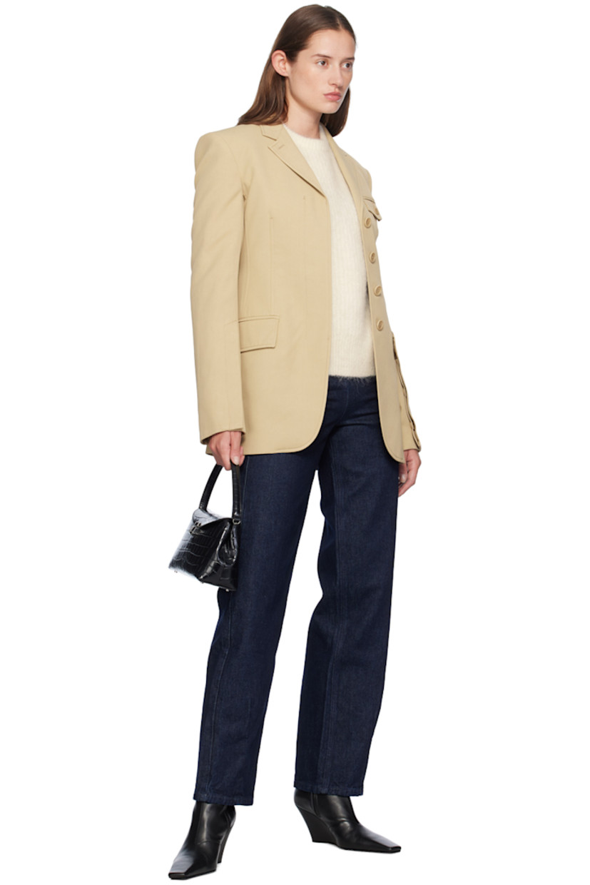 Straight-leg non-stretch denim jeans.

· Belt loops
· Five-pocket styling
· Zip-fly
· Leather logo patch at back waistband
· Enameled hardware 

Supplier color: Profondo