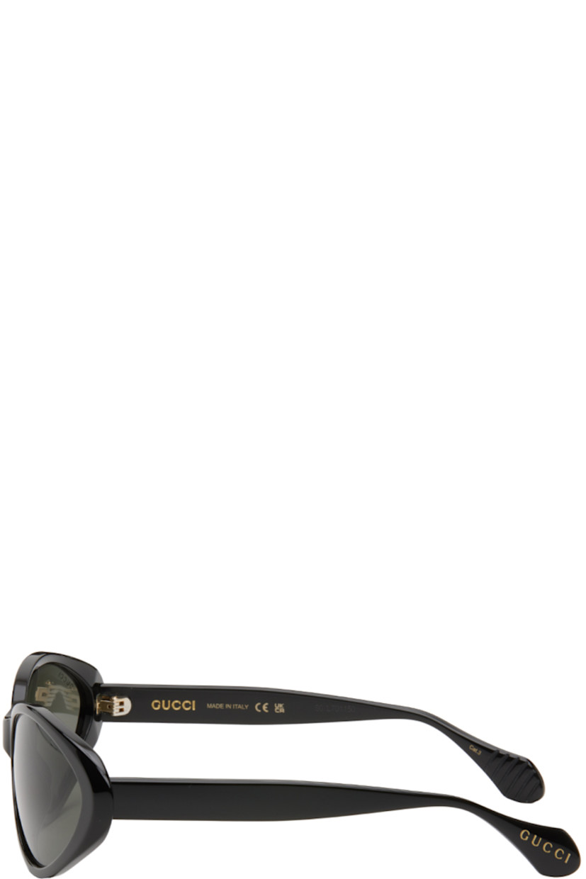 Cat-eye acetate-frame sunglasses in black.

· Gray lenses
· Logo etched at lens
· Integrated nose pads
· Inset logo hardware at temple tips
· Includes case
· Size: 67.15 130

Supplier color: Black