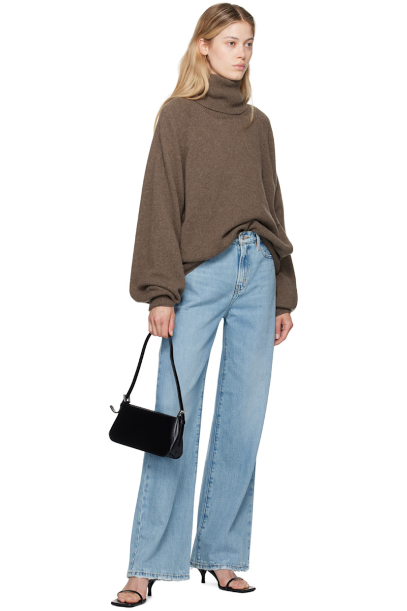 Wide-leg non-stretch regenerative cotton- and postconsumer recycled cotton-blend denim jeans. Fading, whiskering, and subtle distressing throughout. 

· High-rise
· Belt loops
· Five-pocket styling
· Zip-fly
· Frayed edges at cuffs
· Logo-engraved silver-tone hardware
· Contrast stitching in tan

Supplier color: Ziggy