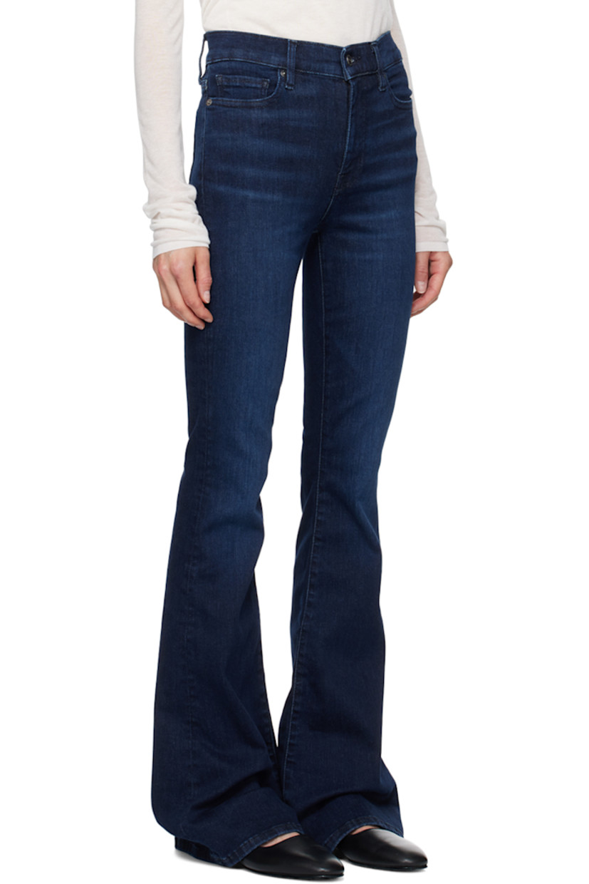 Flared stretch organic cotton-blend denim jeans. Fading and whiskering throughout. 

· High-rise 
· Belt loops
· Five-pocket styling
· Zip-fly
· Logo-engraved gunmetal-tone hardware

Supplier color: Dante