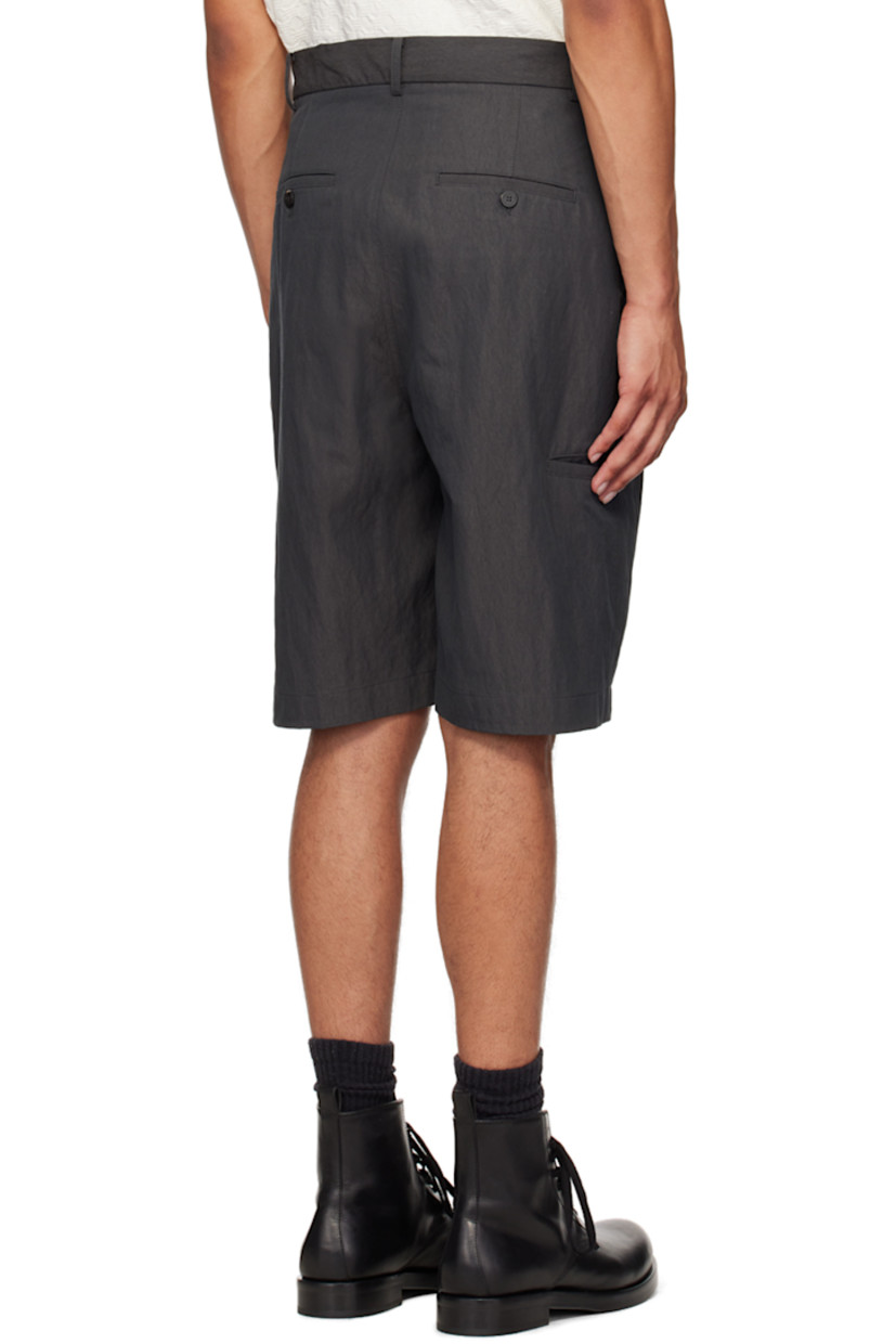 Nylon- and cotton-blend twill shorts.

· Belt loops
· Four-pocket styling
· Zip-fly
· Pleats at front
· Welt pocket at outseam

Supplier color: Black