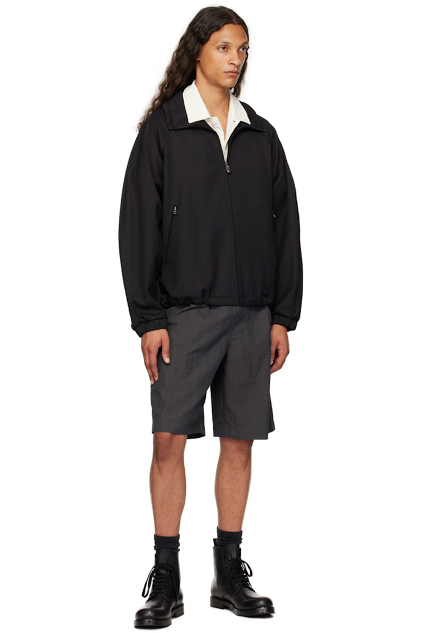 Nylon- and cotton-blend twill shorts.

· Belt loops
· Four-pocket styling
· Zip-fly
· Pleats at front
· Welt pocket at outseam

Supplier color: Black