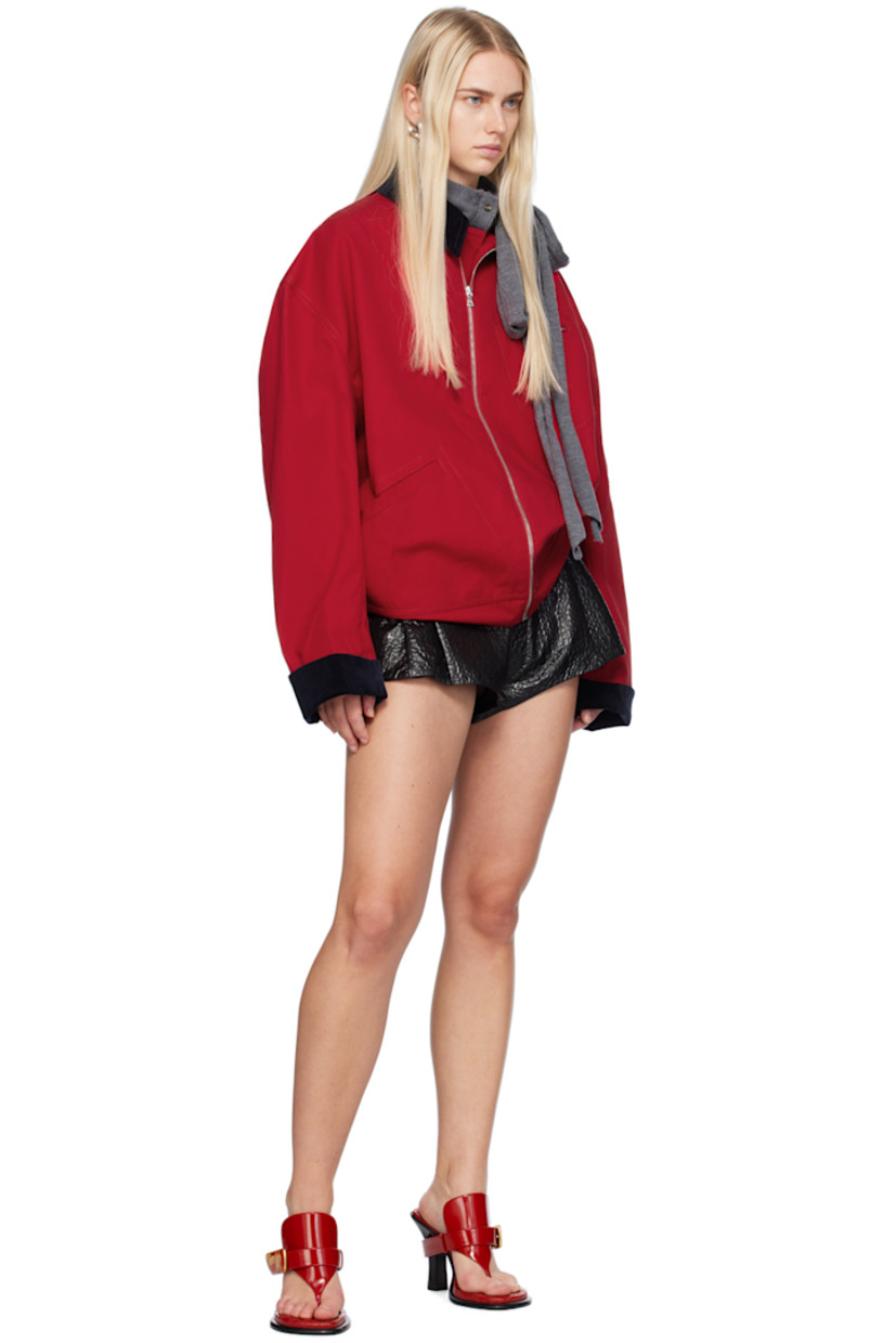 Coated acetate-blend matelassé shorts. Jacquard graphic pattern throughout. 

· Belt loops
· Concealed drawstring at elasticized waistband
· Four-pocket styling
· Mock-fly

Supplier color: Black