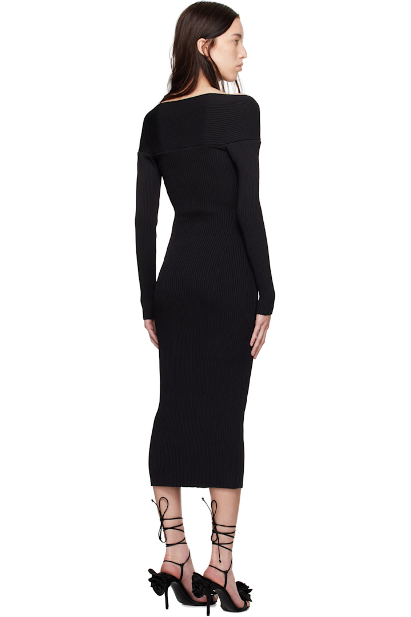 Rib-knit viscose-blend maxi dress. 

· Sweetheart neck
· Underwire at cups

Supplier color: Black
