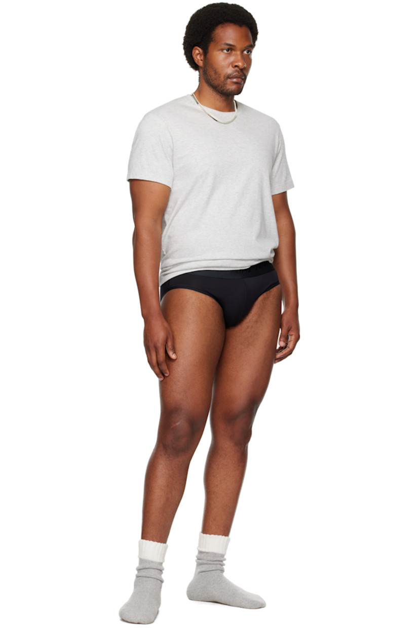 Pack of three stretch modal jersey briefs. 

· Logo-woven elasticized waistband
· Partially lined 

Supplier color: Obsidian