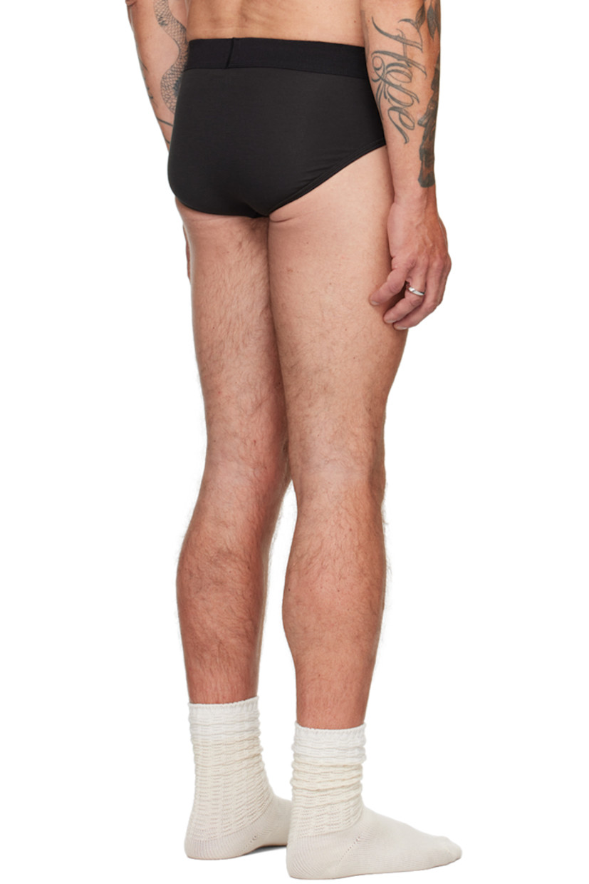 Pack of three stretch cotton- and modal-blend jersey briefs. 

· Logo patch at elasticized waistband 
· Partially lined

Supplier color: Onyx