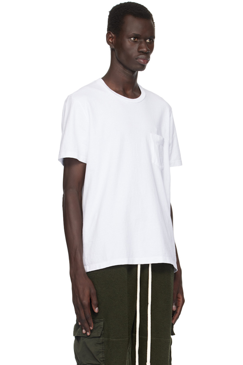 Heavyweight cotton jersey T-shirt.

· Rib-knit crewneck
· Patch pocket

Supplier color: White