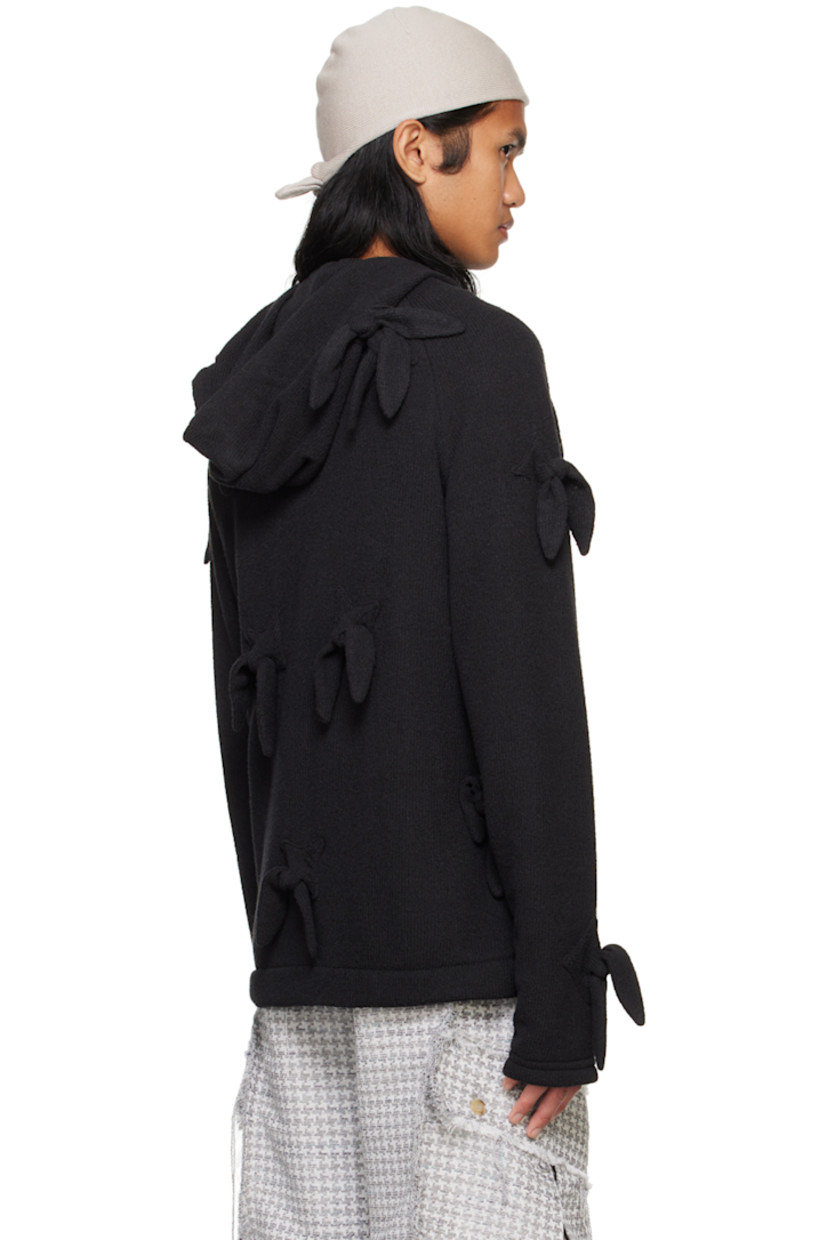 Knit polyester- and viscose-blend hoodie. Knotted appliqués throughout.

· Kangaroo pocket
· Raglan sleeves
· Fully lined

Supplier color: Black