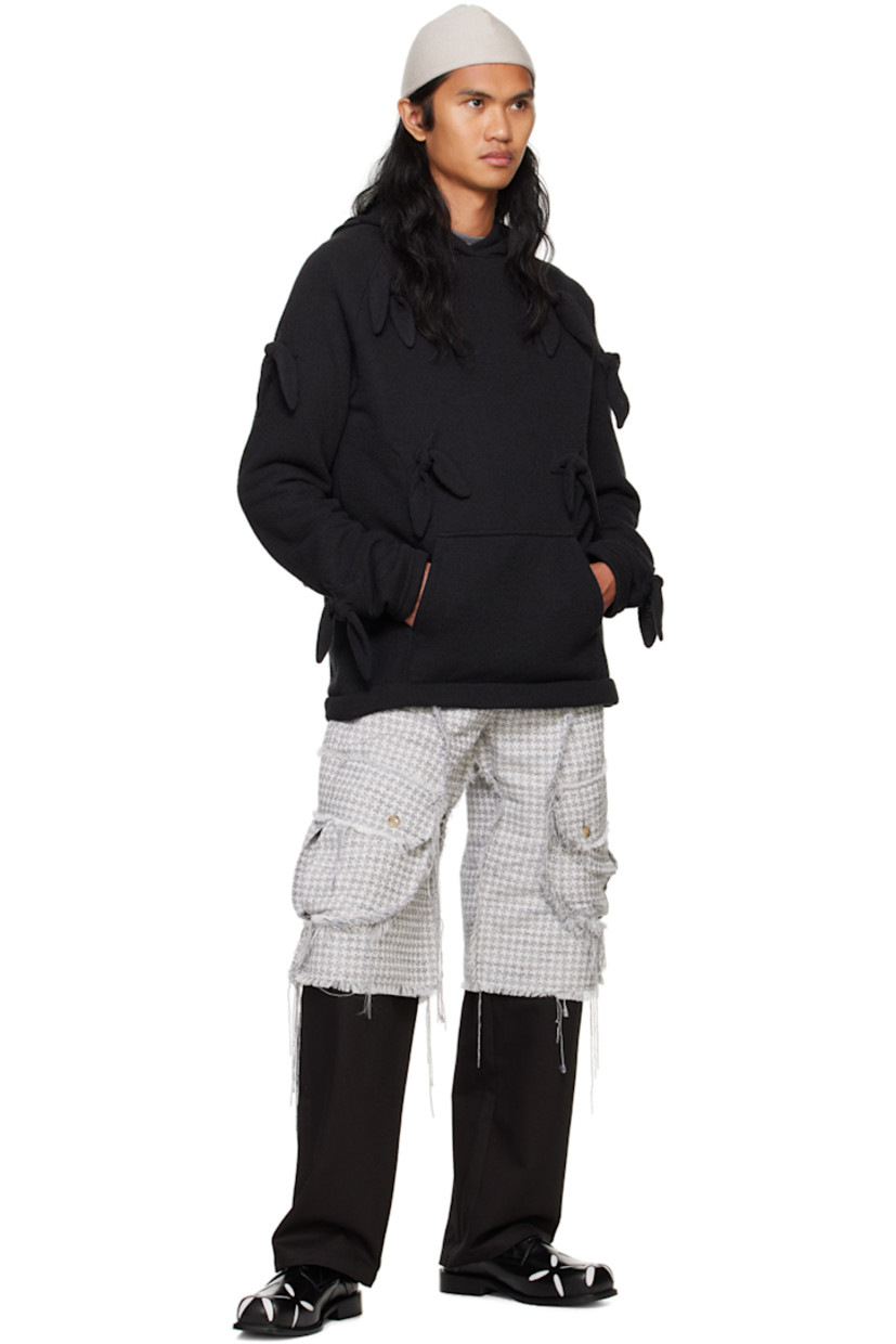 Knit polyester- and viscose-blend hoodie. Knotted appliqués throughout.

· Kangaroo pocket
· Raglan sleeves
· Fully lined

Supplier color: Black