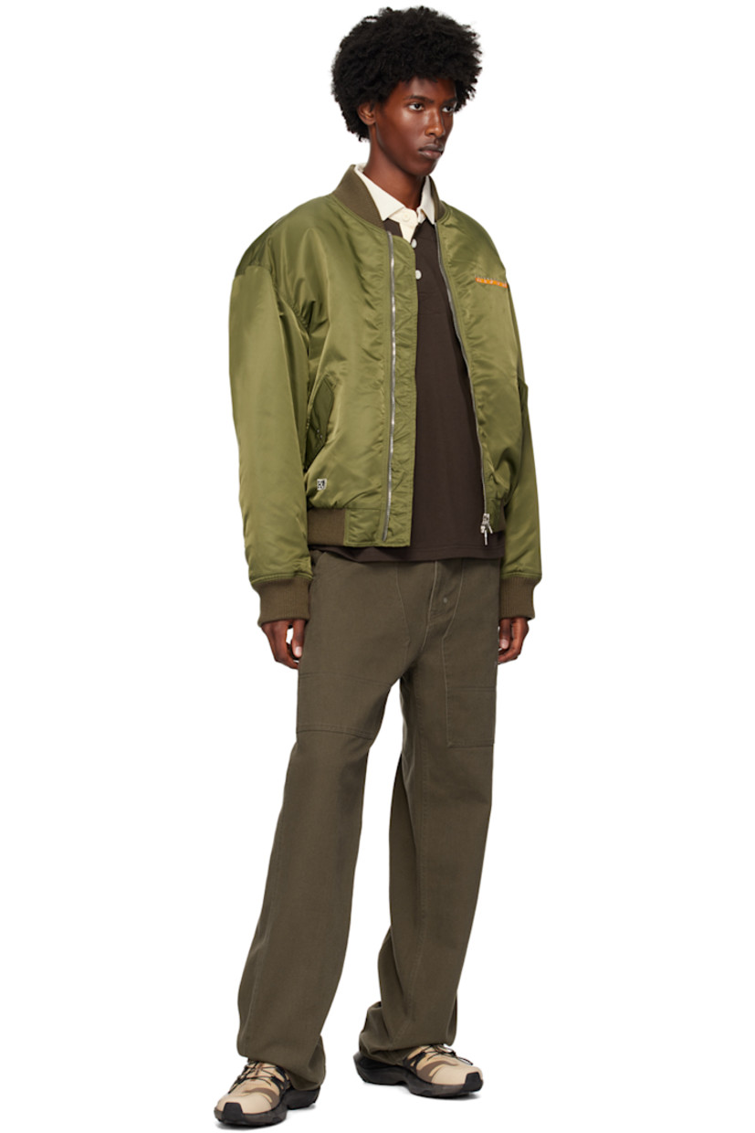 Cotton twill trousers. 

· Paneled construction
· Belt loops
· Four-pocket styling
· Zip-fly
· Embroidered logo patch at outseam
· Hammer loop at outseam
· Logo embroidered at back pocket

Supplier color: Dark brown