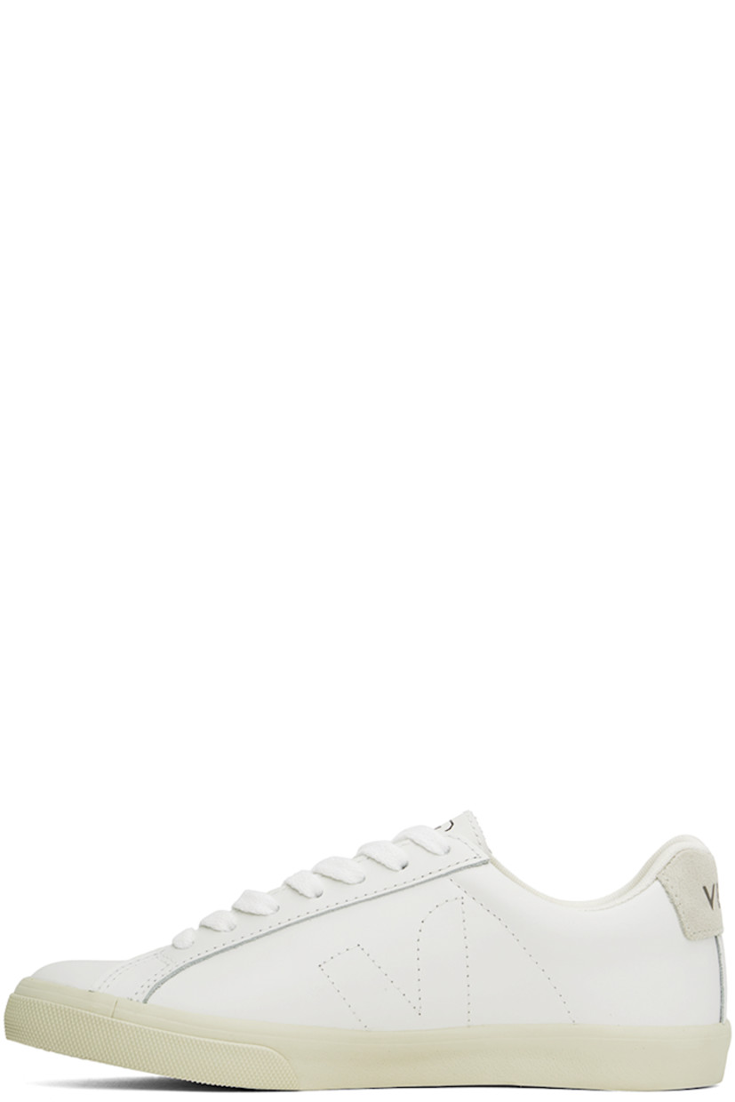 Low-top buffed leather sneakers in white.

· Lace-up closure
· Logo printed at tongue and heel tab
· Padded collar
· Logo topstitched at sides
· Recycled mesh lining
· Treaded rubber sole

Supplier color: White