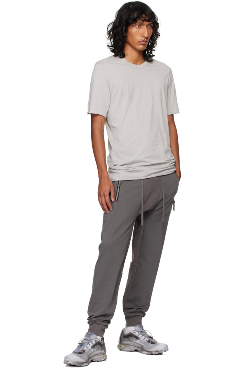 Garment-dyed cotton jersey T-shirt.

· Rib-knit crewneck
· Rolled edge at hem and cuffs
· Extended trim and central seam at back

Supplier color: Light grey