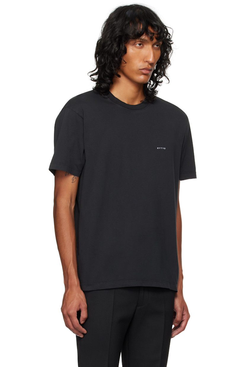 Relaxed-fit organic cotton jersey T-shirt.

· Layered rib-knit crewneck
· Logo printed at chest
· Logo flag at side seam

Supplier color: Black