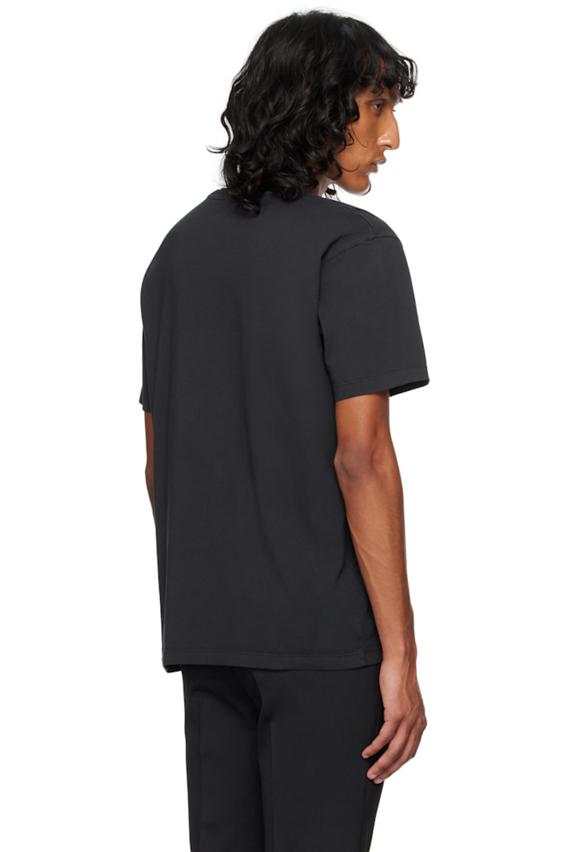 Relaxed-fit organic cotton jersey T-shirt.

· Layered rib-knit crewneck
· Logo printed at chest
· Logo flag at side seam

Supplier color: Black