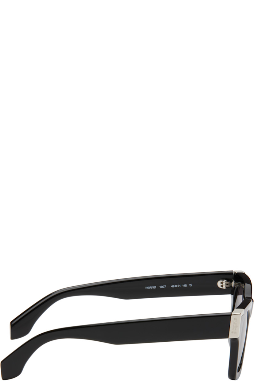 Square acetate-frame sunglasses in black.

· Gray lenses
· Integrated nose pads
· Logo-engraved hardware at temples
· Includes case
· Size: 49.21 145

Supplier color: Black/Dark grey