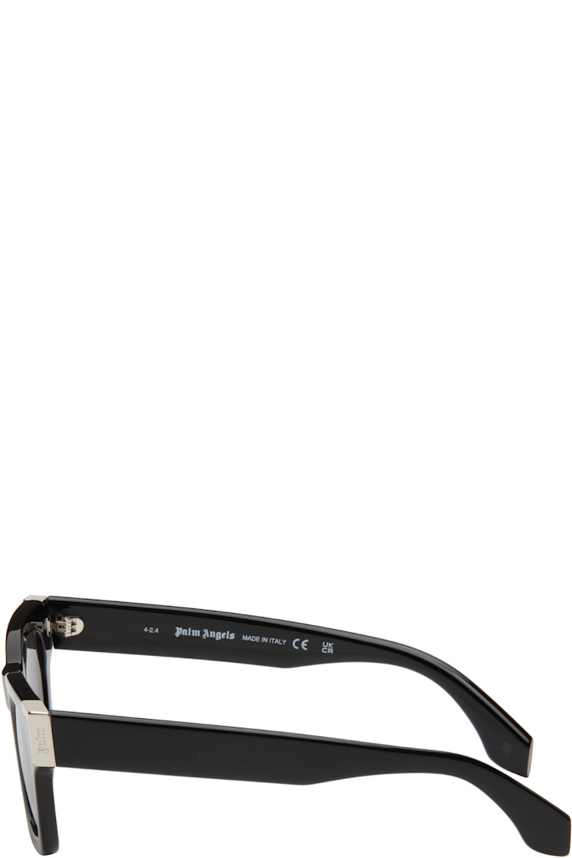 Square acetate-frame sunglasses in black.

· Gray lenses
· Integrated nose pads
· Logo-engraved hardware at temples
· Includes case
· Size: 49.21 145

Supplier color: Black/Dark grey