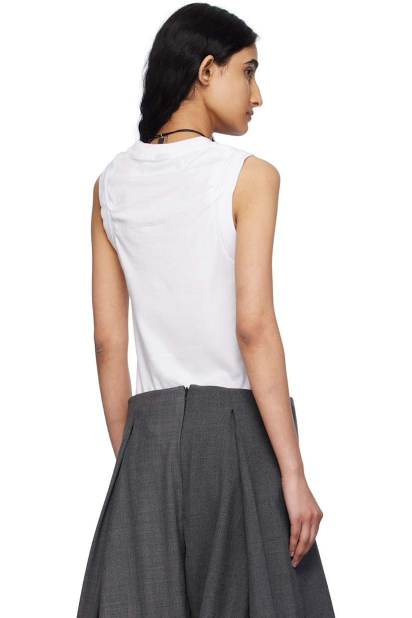 Cotton-blend jersey tank top.

· Paneled construction
· Rib knit crewneck and armscyes

Each item is constructed using upcycled garments. Please note colorway may vary.