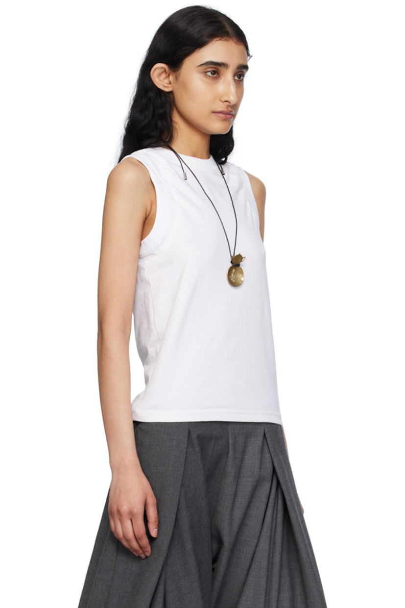 Cotton-blend jersey tank top.

· Paneled construction
· Rib knit crewneck and armscyes

Each item is constructed using upcycled garments. Please note colorway may vary.