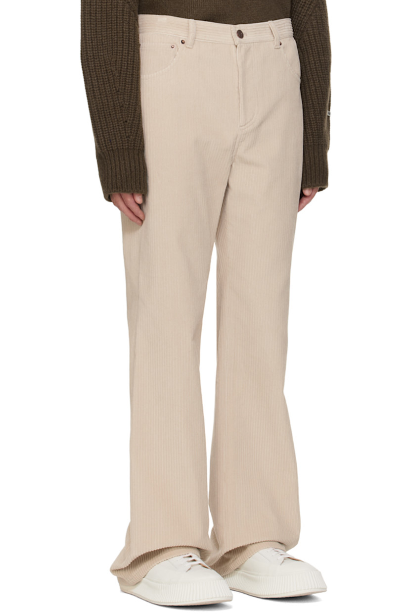 Cotton corduroy trousers.

· Belt loops
· Five-pocket styling
· Zip-fly
· Leather logo patch at back waistband
· Logo-engraved antiqued bronze-tone hardware

Supplier color: Light sepia