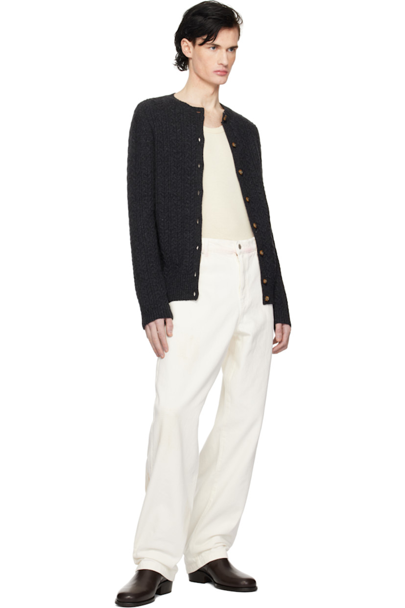 Straight-leg non-stretch denim jeans. Dyed detailing throughout. 

· Belt loops 
· Five-pocket styling 
· Zip fly 
· Silver-tone hardware 

Each item is unique. Please note that coloration may vary.

Supplier color: White