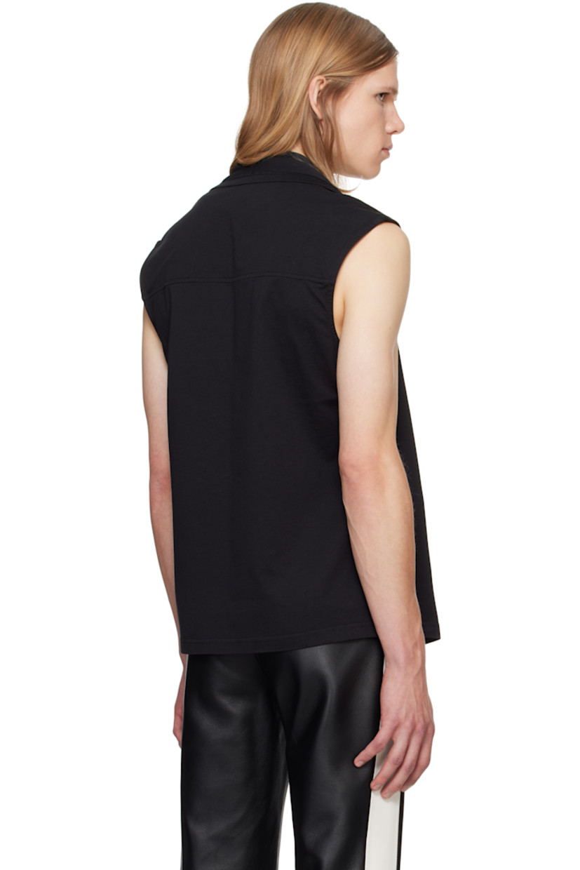 Cotton jersey tank top. Paneled construction for alternate styling. 

· Rib-knit crewneck
· Embroidered logo at chest 
· Logo flag at hem 

Supplier color: Black