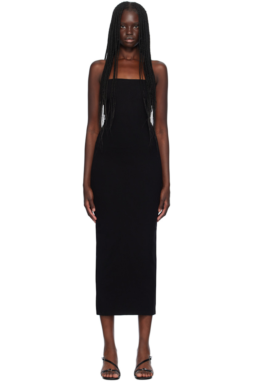 Slim-fit stretch viscose-blend ponte jersey dress.

· Straight neck
· Partially lined

Supplier color: Black