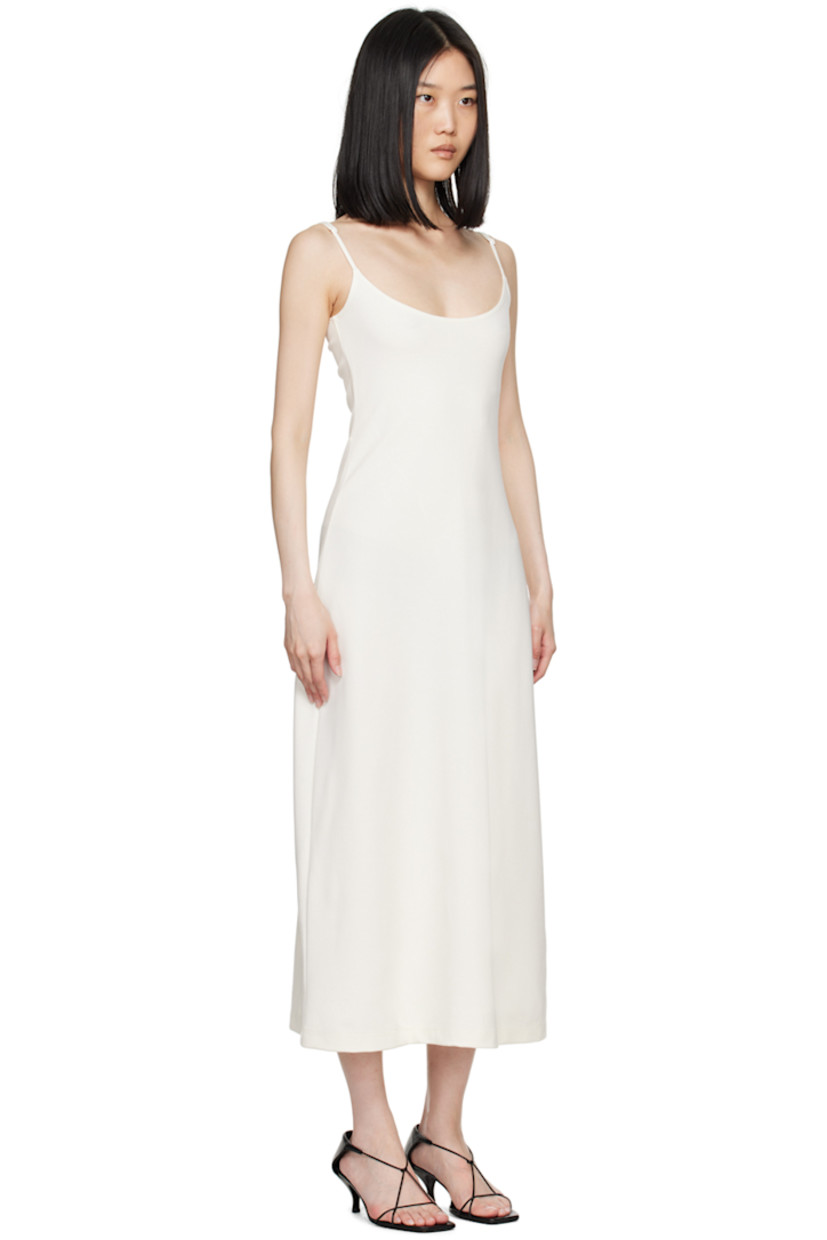 Stretch viscose-blend ponte jersey dress.

· Scoop neck
· Adjustable spaghetti straps 

Supplier color: Natural