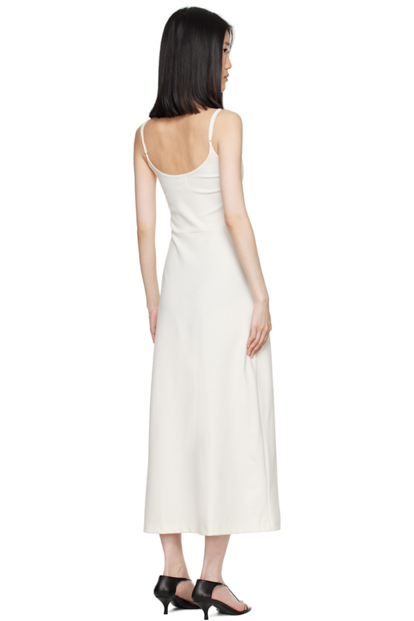 Stretch viscose-blend ponte jersey dress.

· Scoop neck
· Adjustable spaghetti straps 

Supplier color: Natural