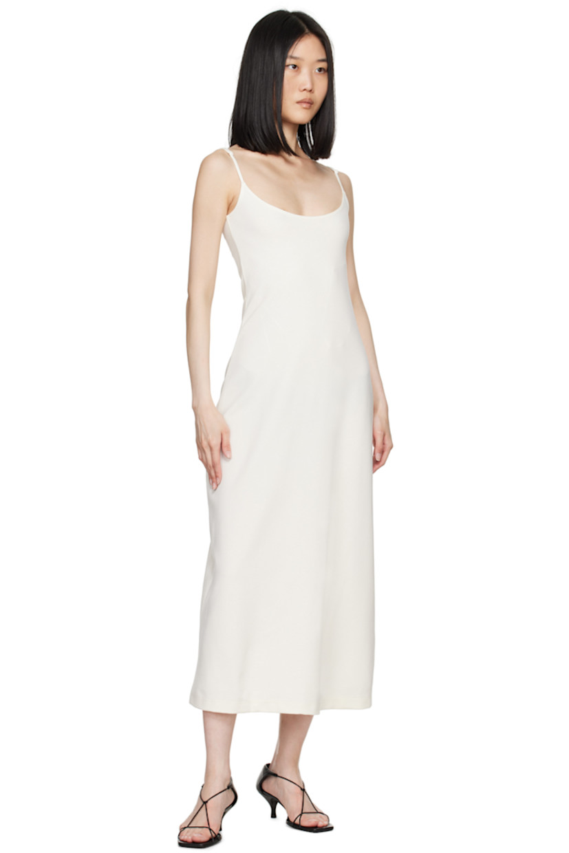 Stretch viscose-blend ponte jersey dress.

· Scoop neck
· Adjustable spaghetti straps 

Supplier color: Natural