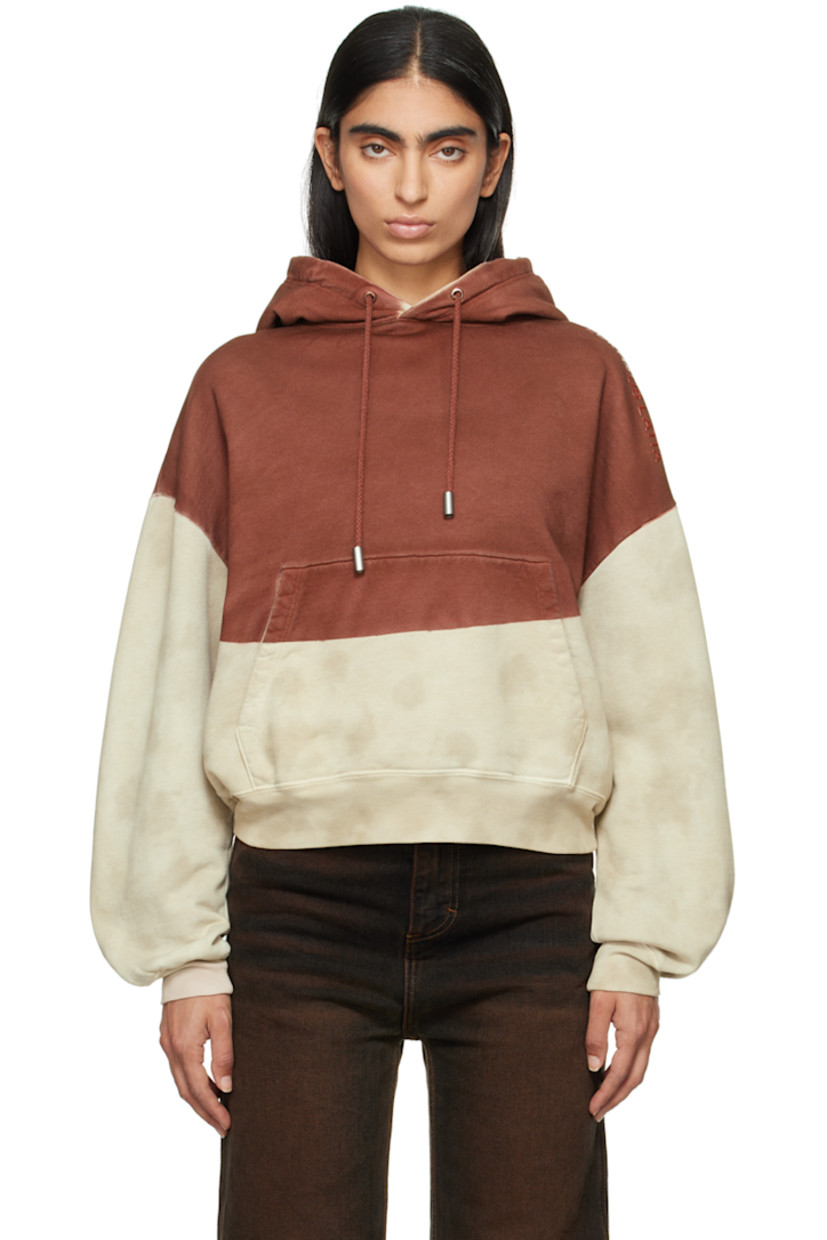 French terry hoodie. Print with subtle fading throughout.

· Drawstring at hood
· Kangaroo pocket 
· Rib-knit hem and cuffs
· Logo printed at shoulder 
· Dropped shoulders

Supplier color: Mars