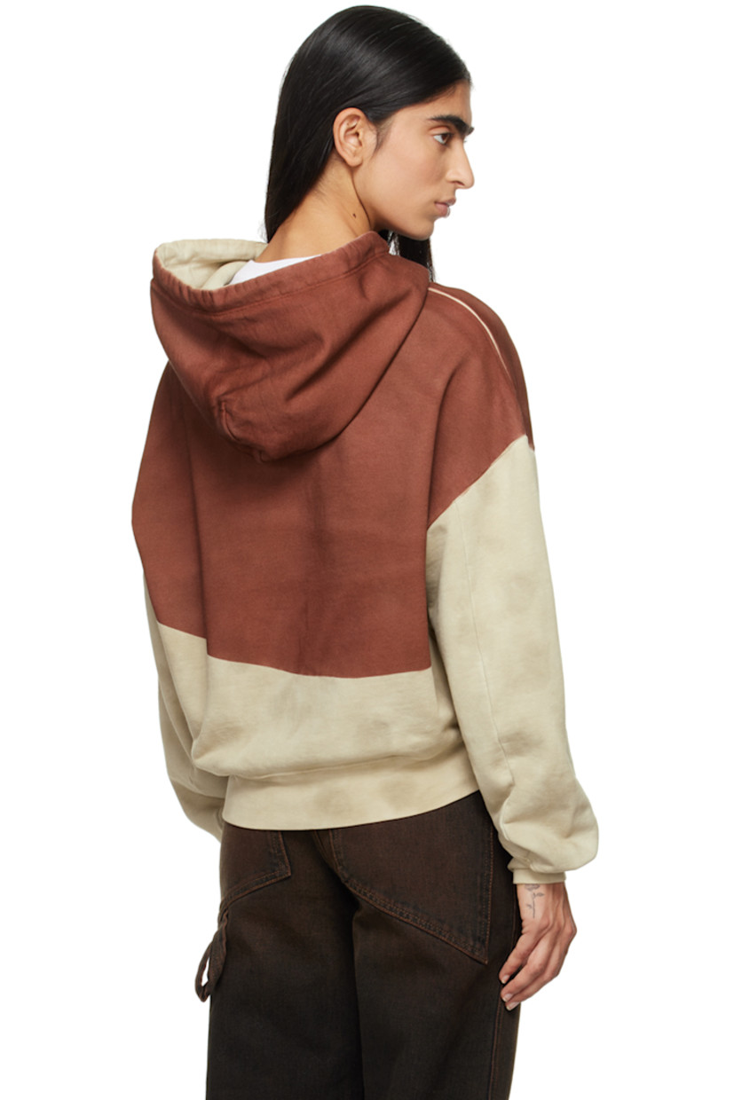 French terry hoodie. Print with subtle fading throughout.

· Drawstring at hood
· Kangaroo pocket 
· Rib-knit hem and cuffs
· Logo printed at shoulder 
· Dropped shoulders

Supplier color: Mars