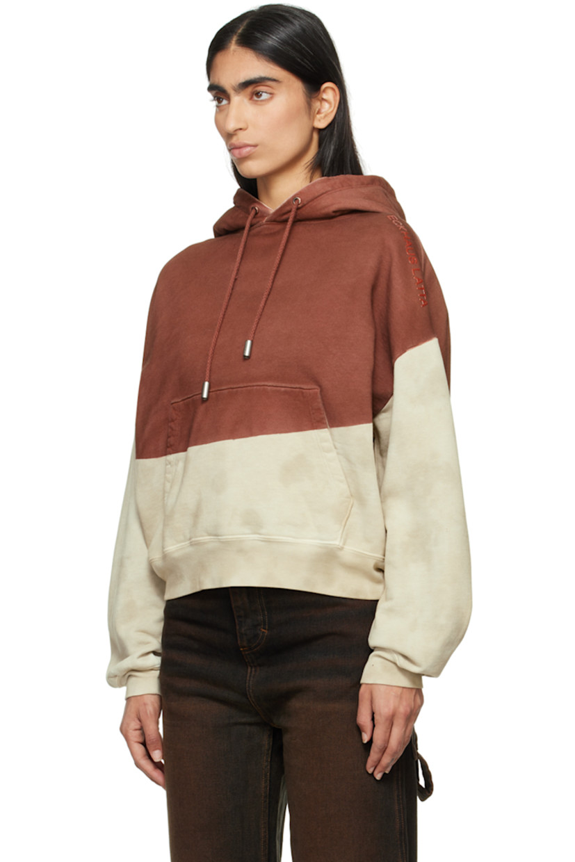 French terry hoodie. Print with subtle fading throughout.

· Drawstring at hood
· Kangaroo pocket 
· Rib-knit hem and cuffs
· Logo printed at shoulder 
· Dropped shoulders

Supplier color: Mars