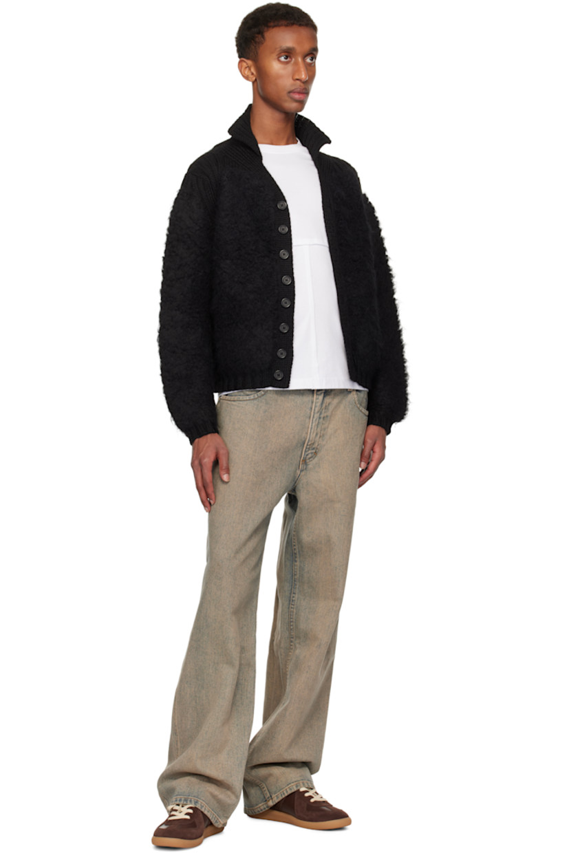 Shag-knit alpaca-blend cardigan. 

· Spread collar
· Button closure
· Rib-knit shoulders

Supplier color: Panther