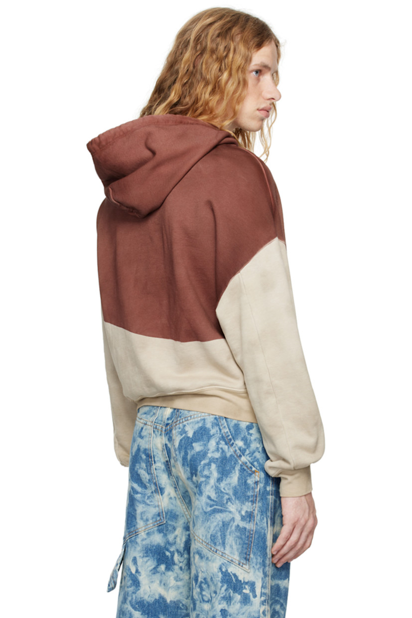 Brushed French terry cotton hoodie. Print with subtle fading throughout.

· Drawstring at hoodie
· Kangaroo pocket
· Dropped shoulders
· Logo bonded at shoulder

Supplier color: Mars