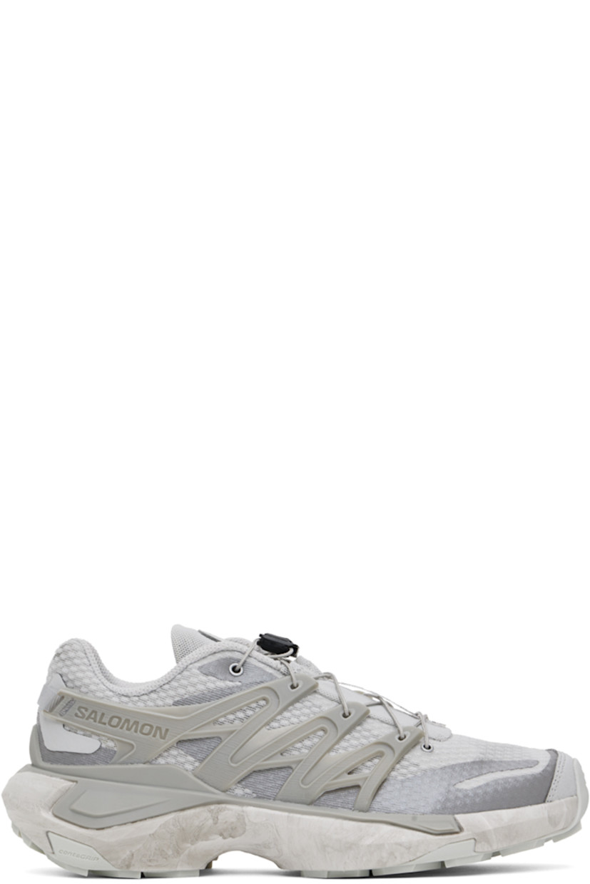 Low-top SensiFit™ mesh sneakers in gray.

· Bonded trim throughout
· Quicklace™ closure
· Padded tongue and collar 
· Grosgrain pull-loop at heel counter
· Mesh lining
· Advanced Chassis system at foam rubber midsole
· Treaded Contagrip® rubber sole

Supplier color: Gray violet/Flint/Sharkskin