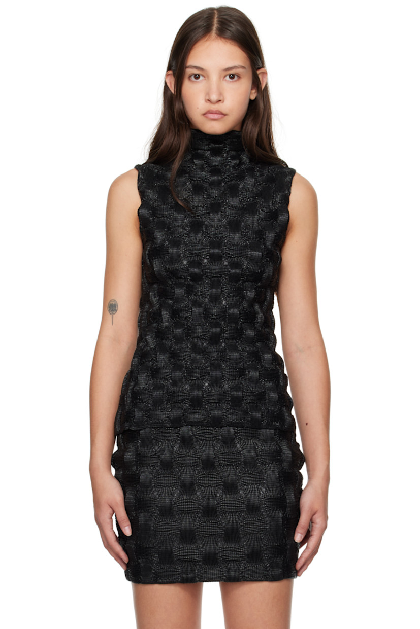 OKOBOR™ vegan leather top.

· Smocking throughout
· Turtleneck
· Fully lined

Supplier color: Black