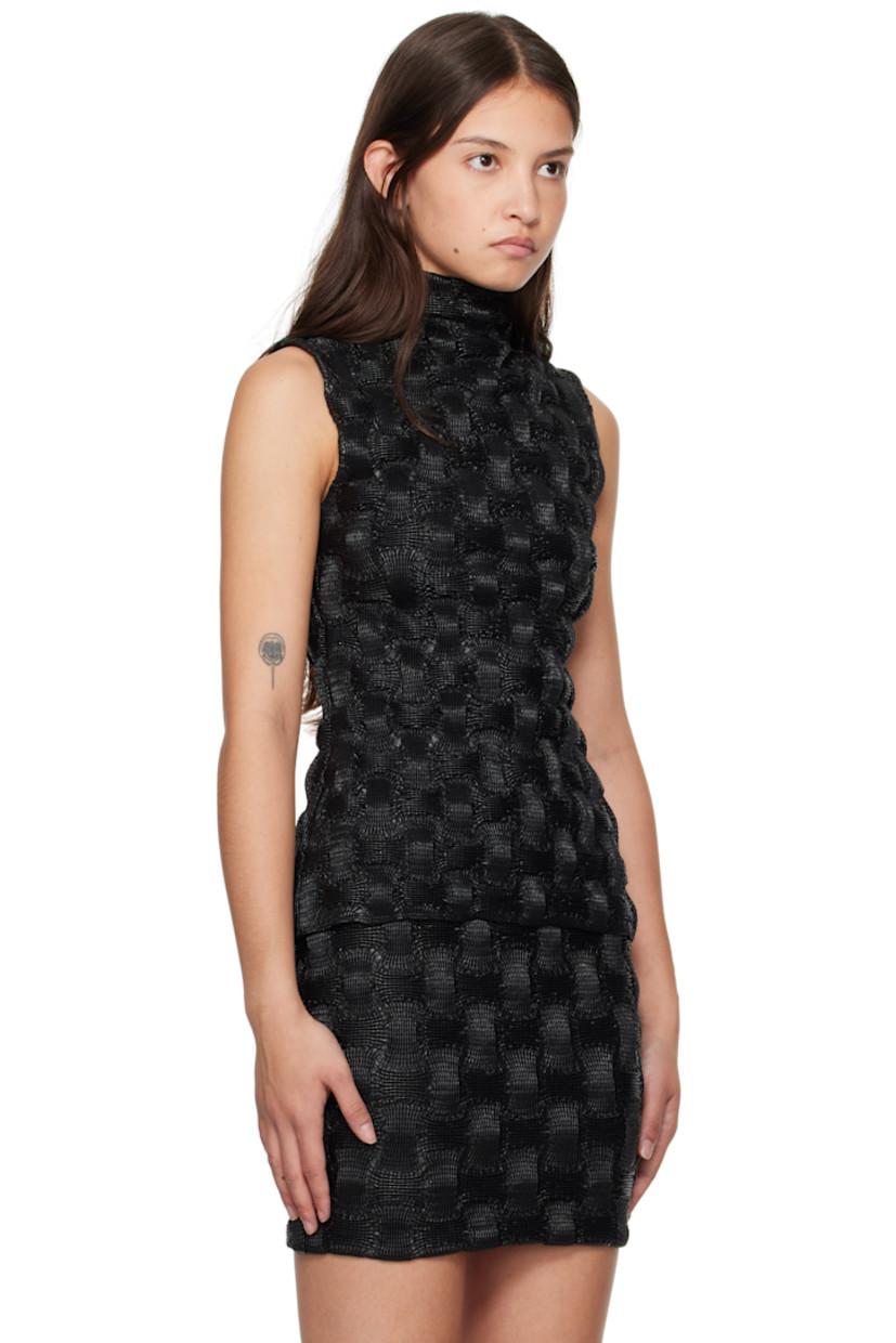 OKOBOR™ vegan leather top.

· Smocking throughout
· Turtleneck
· Fully lined

Supplier color: Black