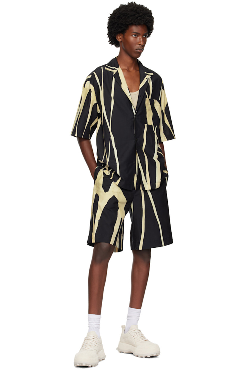 Lightweight silk- and viscose-blend poplin shorts. Graphic pattern throughout.

· High-rise
· Bungee-style drawstring at elasticized waistband
· Four-pocket styling
· Button-fly

Supplier color: Multicolor