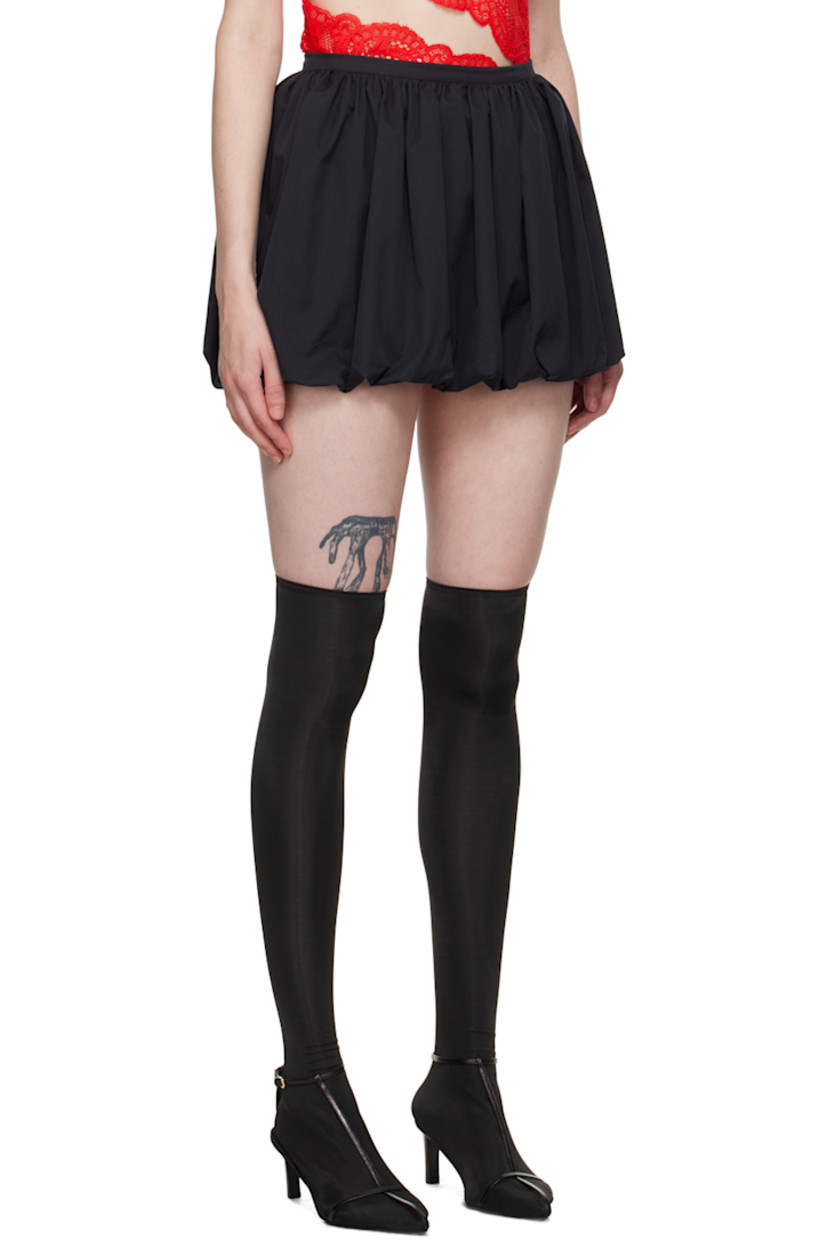 Stretch cotton-blend twill skirt. Gathering throughout.

· Bubble hem
· Concealed zip closure at back
· Full cupro- and viscose-blend satin lining

Supplier color: Black