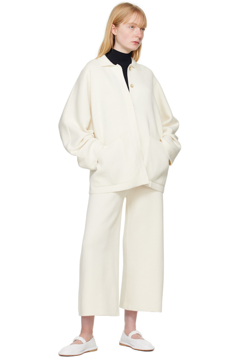 Knit pima cotton lounge pants. Elasticized waistband.

Supplier color: Bone