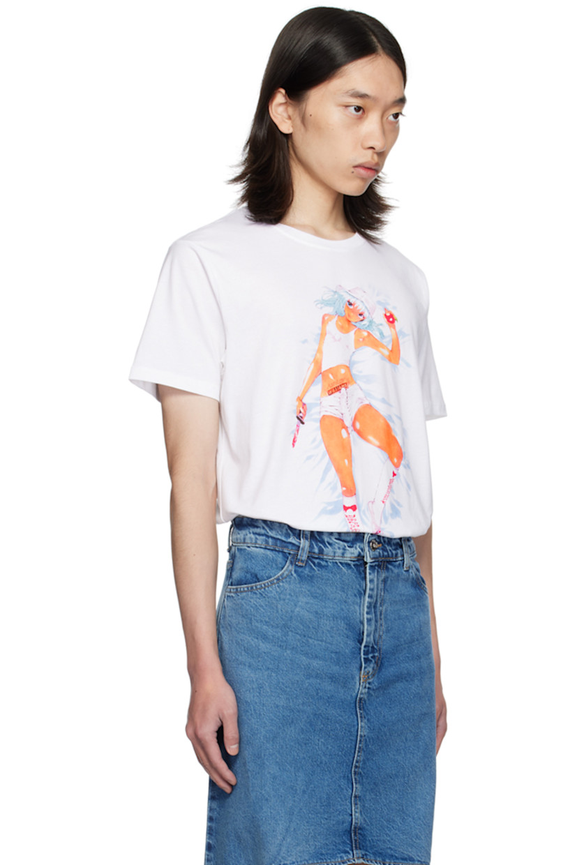OEKO-TEX® Standard 100-certified organic cotton jersey T-shirt.

· Rib knit crewneck
· Graphic printed at front

Supplier color: White