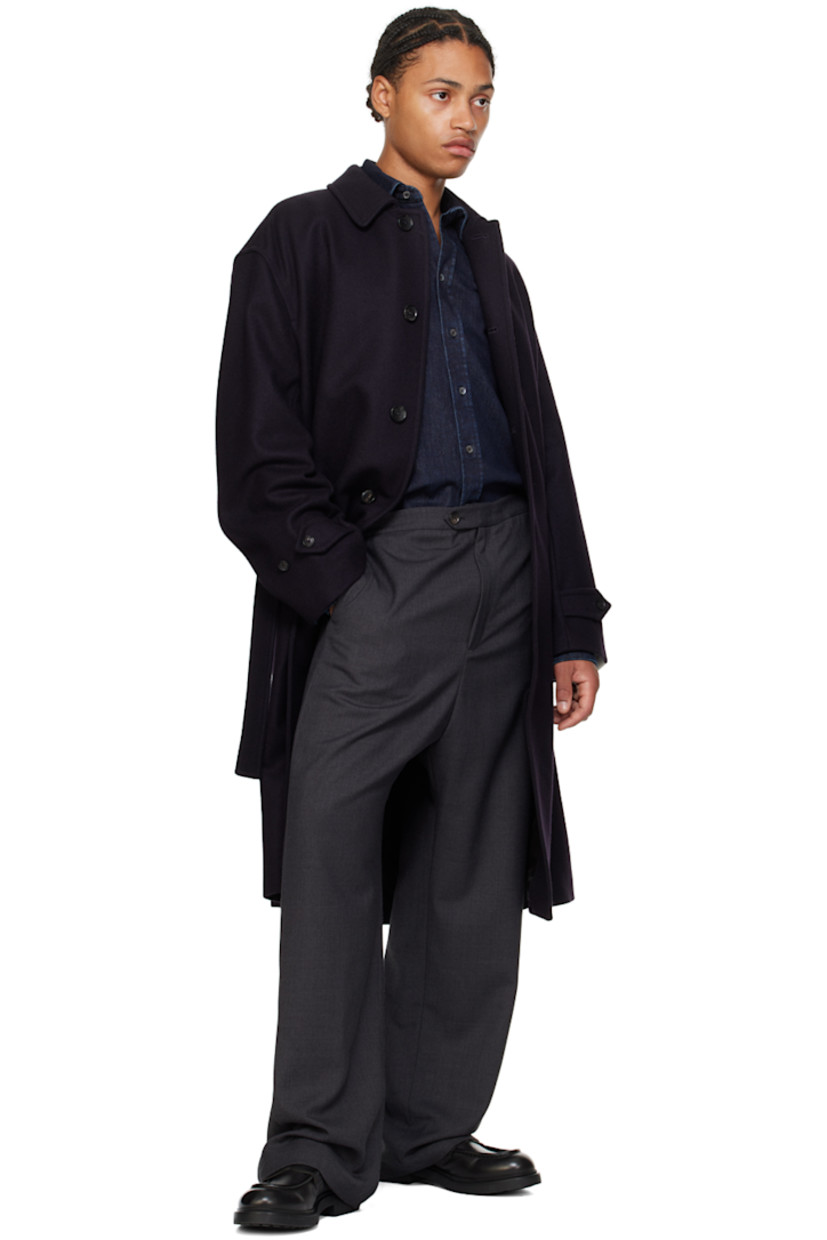 Stretch denim shirt.

· Spread collar
· Button closure
· Shirttail hem
· Single-button barrel cuffs
· Logo-engraved mother-of-pearl hardware

Part of the Travel Collection, within the Bally x Adrien Brody collaboration.

Supplier color: Dark blue wash