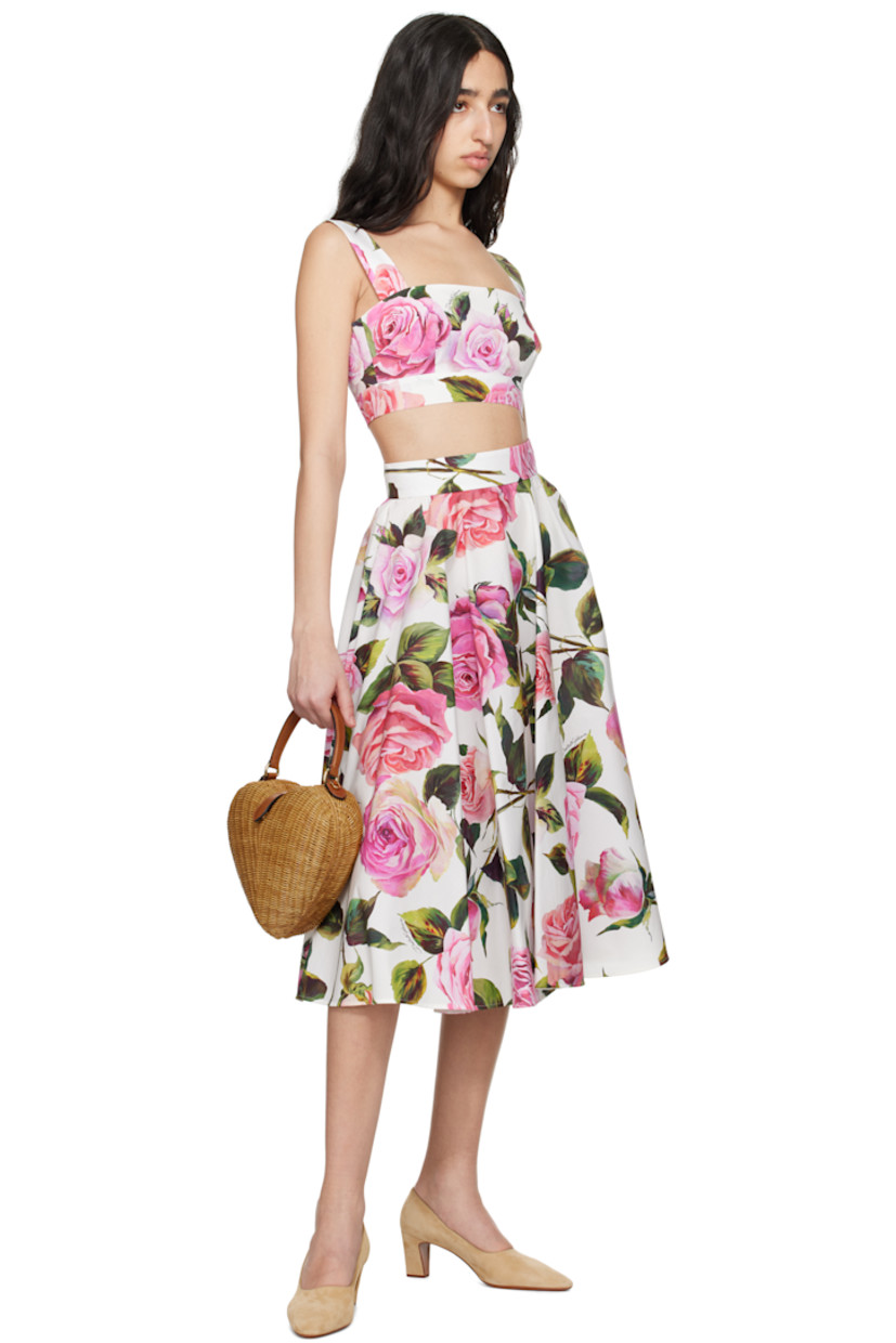 Cotton poplin camisole. Floral pattern printed throughout. 

· Square neck
· Darts at chest
· Cropped hem
· Fixed shoulder straps
· Zip closure at back
· Fully lined

Supplier color: Print