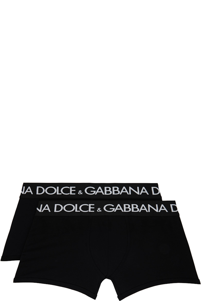 Pack of two stretch cotton jersey boxers. Logo-woven elasticized waistband.

Supplier color: Black